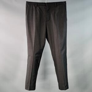 JIL SANDER Size 30 Grey Charcoal Twill Wool Tapered Dress Pants